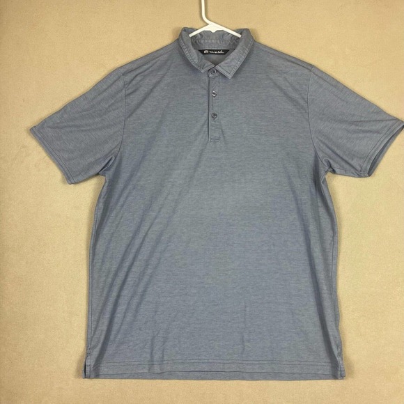 Travis Mathew Polo Golf Shirt Mens XL Slit Hem Breathable Prima Cotton Blend - Picture 1 of 14